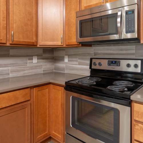 Kitchen options designed with you in mind Well-lit kitchen with ample counter space