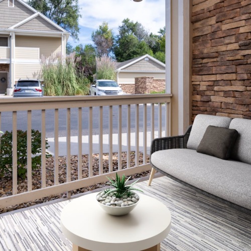 Spacious patios and balconies chairs on a patio